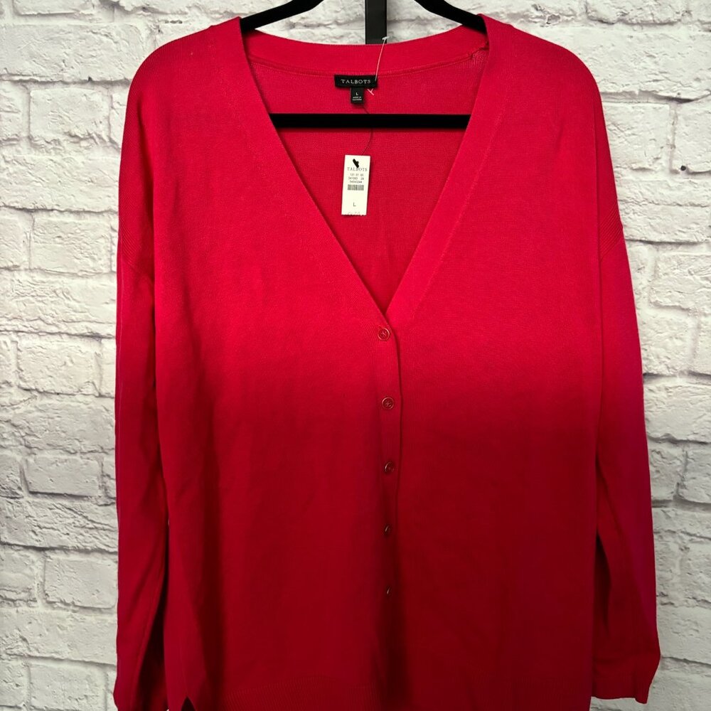 Talbots Red Cardigan - L (NWT)